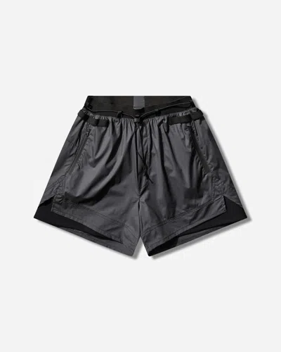 Gr10k Men S Popelin Trail Shorts Charcoal In Black