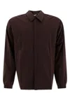 Gr10k Collared Long Sleeves Elastic Cuffs Shirt In Brown