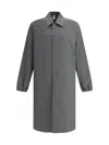 Gr10k Mono Dust Trench In Dark Asphalt Grey