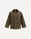 Gr10k Padded Corduroy-collar Parka In Green