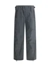 Gr10k Adjustable Wide-leg Zipper Trousers Drawstring In Grey