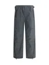 Gr10k Adjustable Wide-leg Zipper Trousers Drawstring In Grey