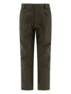 Gr10k Pleated-front Trousers In Green