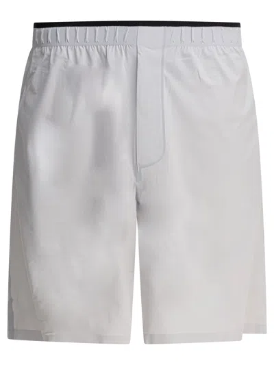 Gr10k Polyamide Grey Shorts In White