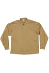 GR10K PROCESSING OVERSHIRT MEN BEIGE IN COTTON