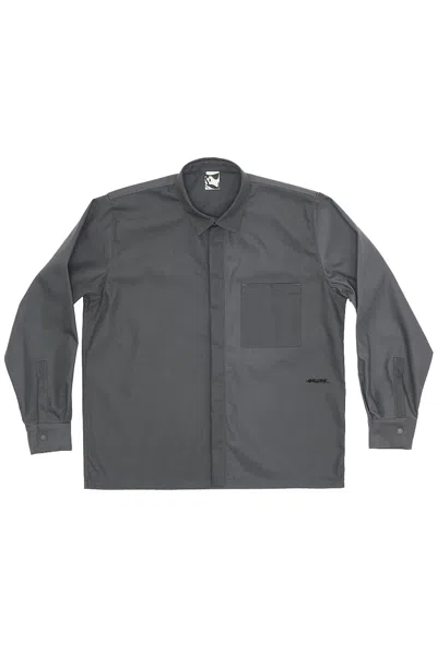 Gr10k Processing Overshirt Men Grey In Cotton In Gray