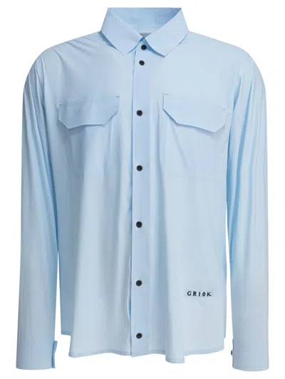Gr10k Pockets Shirt Long Sleeves In Blue