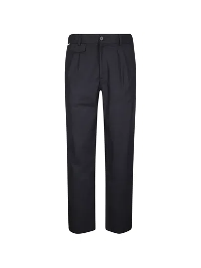 Gr10k Replicated 10005 Pleated Straight-leg Trousers In Black