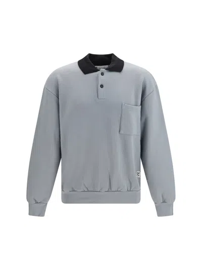 Gr10k Replicated 30001 Sweatshirt Polo In Grey