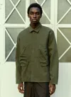 Gr10k Rescue Pocket Cotton Overshirt In Green
