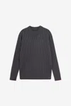 Gr10k Rib Crew Workwear Knitwear In Gray
