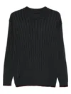 Gr10k Ribbed Crew-neck Sweater In Black