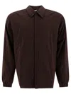 Gr10k Collared Long Sleeves Elastic Cuffs Shirt In Brown