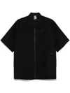 Gr10k Short-sleeved Full-zip Shirt In Technical Popelin In Multi