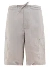 Gr10k Elastic Waistband Shorts With Back And Side Pockets In Grey