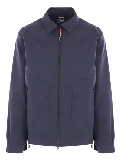 Gr10k Spread-collar Double-slider Zip Jacket In Blue