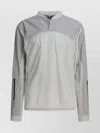 Gr10k Stitched Collar Long Sleeve Zip Pocket In Gray
