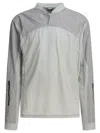 Gr10k Stitched Collar Long Sleeve Zip Pocket In Gray