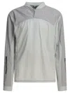 Gr10k Stitched Collar Long Sleeve Zip Pocket In Gray