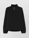 Gr10k Textured Logo Sweatshirt Drawstring Hem In Black