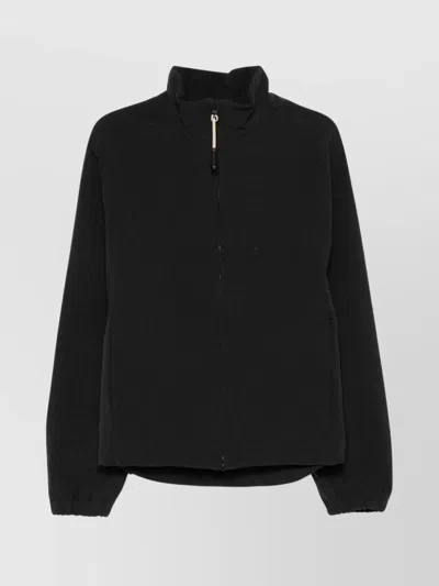 Gr10k Textured Logo Sweatshirt Drawstring Hem In Black