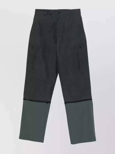 Gr10k Waxed Cotton Cargo Trousers In Green