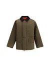 Gr10k Padded Corduroy-collar Parka In Multi