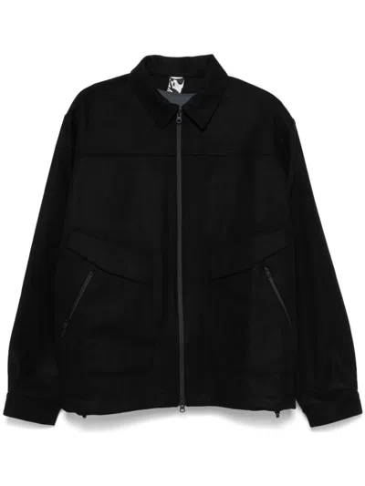 Gr10k Wool Cloth Jacket In Black