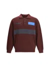 Gr10k Color Block Long Sleeve Knit Jacket In Brown