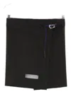Gr10k Wrap Drawstring Skirt In Black