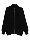 Gr10k High Collar Jacket With Ribbed Cuffs And Hem In Black