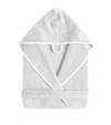 Graccioza Bee Waffle Hooded Bathrobe In White