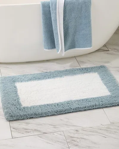 Graccioza Bicolor Bath Rug, 39" X 24" In Blue