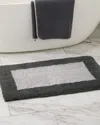 Graccioza Bicolor Bath Rug, 39" X 24" In Silver/storm