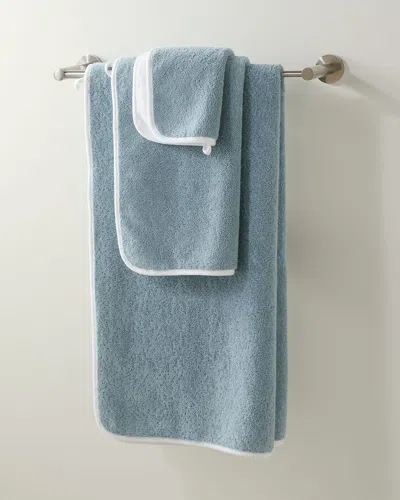 Graccioza Bicolor Hand Towel In Seamist/white