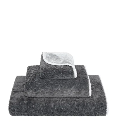 Graccioza Bicolore Face Cloth In Gray