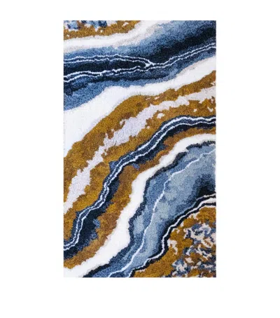Graccioza Cotton Mystery Bath Mat In Blue