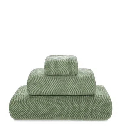 Graccioza Cotton Pearls Hand Towel In Green