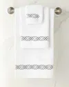 Graccioza Milano 800 Thread-count Bath Towel In White/gray
