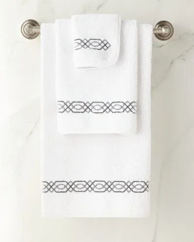 Graccioza Milano 800 Thread-count Bath Towel In White/gray