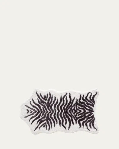 Graccioza Mountain Zebra Bath Rug, 35" X 59" In Multi