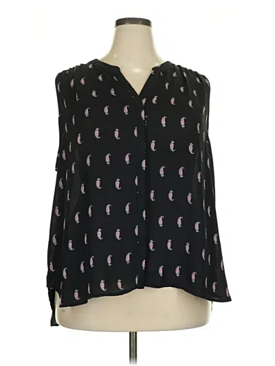 Pre-owned Grace 3/4 Sleeve Blouse In Black