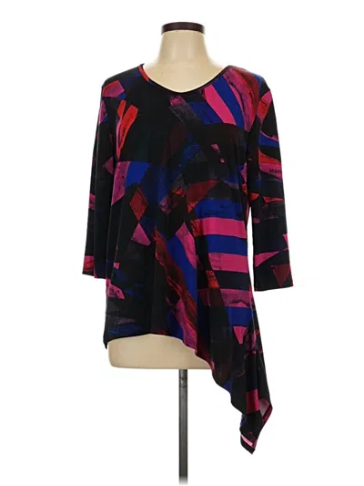 Pre-owned Grace 3/4 Sleeve Blouse In Black