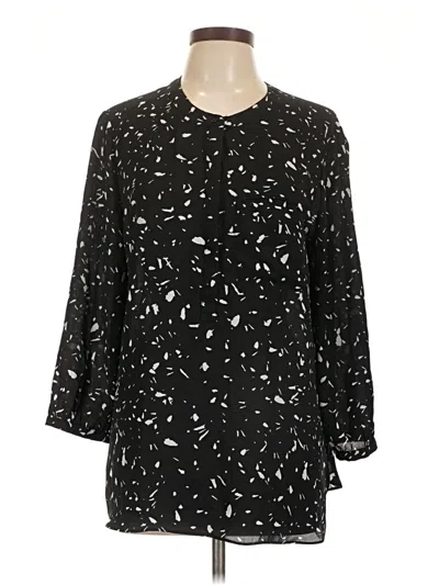 Pre-owned Grace 3/4 Sleeve Blouse In Black