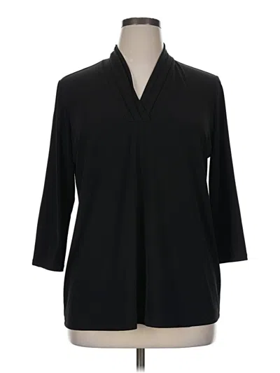 Pre-owned Grace 3/4 Sleeve Blouse In Black