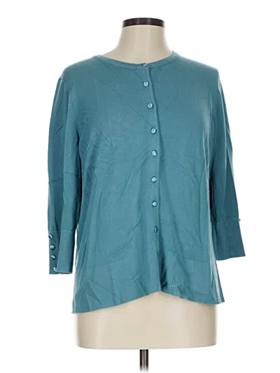 Pre-owned Grace 3/4 Sleeve Blouse In Blue