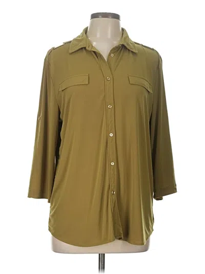Pre-owned Grace 3/4 Sleeve Blouse In Brown