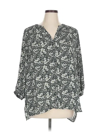 Pre-owned Grace 3/4 Sleeve Blouse In Green