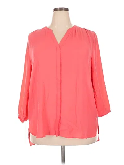 Pre-owned Grace 3/4 Sleeve Blouse In Orange