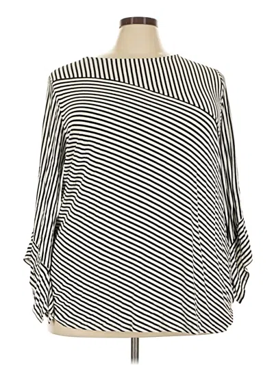 Pre-owned Grace 3/4 Sleeve Blouse In Silver